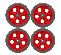 GANAZONO Pack de 4 ruedas para carrito utilitario de 5 pulgadas, silenciosas y resistentes en TPR y PP, con diámetro de agujero 6mm, recomendadas para carritos de compra y cocina