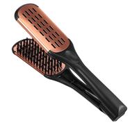 GANAZONO Peine Alisador de Cabello Doble Cara 1 Unidad Tamaño Mediano Cerdas de Jabalí Dorado para Mujer Cuidado Cabello Liso Uso Profesional Salón y Viaje