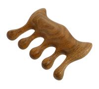 GANAZONO Peine de Madera de Cinco Dientes para Masaje de Cabelludo Multifuncional y Portátil y Ergonómico para Relajación y Alivio de Estrés para Uso Familiar y Personal