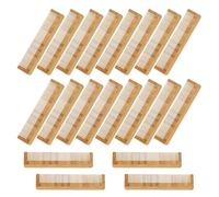 GANAZONO Peine Desechable de Bambú 12 Piezas, Peine de Dientes Anchos para Cabello Mojado y Seco, Masajeador Natural para Cuero Cabelludo, Portátil para Hombre y Mujer, Adecuado