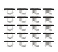 GANAZONO Peines para Peluca de Acero 6 Dientes, 20 Piezas, Clips de Fijación para Gorras de Peluca, Accesorios para DIY Peluquería, Uso Personal y Profesional