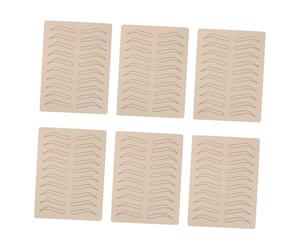 GANAZONO Piel para Práctica de Cejas sin Tinta, 6 Hojas de Goma Negra para Técnicas de Micropigmentación y Microblading en Salón