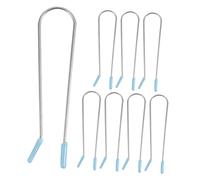 GANAZONO Pinzas Para Rodillos Calientes Para Rizador De Pelo Eléctrico 8 Piezas 1,9 Cm Acero Inoxidable 304 Azul Claro Para Peluqueros y Uso Profesional Superficie Lisa