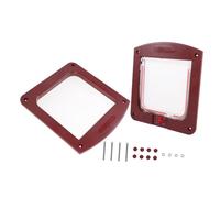 GANAZONO Puerta para Mascotas Doble Sentido para Perros y Cachorros Fácil de Instalar Material PP Color Café Adecuado para Apartamentos y Oficinas