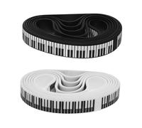 GANAZONO Pulseras Musicales Teclado De Silicona Suave, Pulseras De Notas Musicales Negras y Blancas, Pack De 12 Unidades Para Fiestas, Conciertos y Regalos Para Niños y Niñas