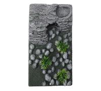 GANAZONO Rampa para Tortugas con Plataforma Rocosa para Tomar el Sol Rampa de Escalada Integrada Diseño Compacto en Plástico para Acuarios de Tortugas Acuáticas Accesorio Fácil de