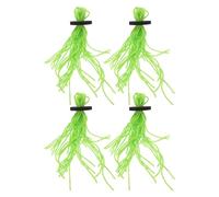 GANAZONO Recolector de Huevos de Peces Flotante 4 Piezas, Trapeadores de Hierba Artificial Algodón Tejido, Accesorios para Cría y Decoración de Acuarios, Herramienta para Desove Segura