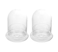 GANAZONO Regalos De Cristal Campana Cúpula Cloche con Base de 2 Unids Claro Cloche Botones de Campana de Cúpula de Cristal Terrarium Planta Cubierta Pastel Exhibición Regalos De Cristal