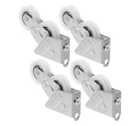 GANAZONO Ruedas para puertas corredizas de vidrio en aleación de aluminio, set de 4 piezas con funcionamiento silencioso, compatibles con puertas corredizas y ventanas