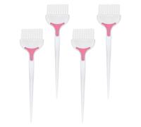 GANAZONO Set de 4 Piezas Cepillo para Teñir el Cabello y Peine para Teñir Pincel de Cerdas Flexibles ABS Color Blanco Herramienta Profesional para Salón y Cuidado Capilar