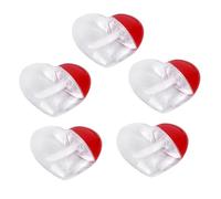 GANAZONO Set de 5 Tubos de Brillo Labial Vacíos Forma de Corazón Frascos de Plástico Recargables y Portátiles para Brillo y Aceite Labial Ideales para Uso Doméstico y Viajes