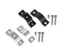 GANAZONO Soporte de Montaje para Faros de Motocicleta 2 Piezas 18 Mm Aluminio Plata y Negro Compatible Motos y Vehículos Eléctricos Uso Nocturno Ciclismo Accesorios