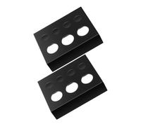 GANAZONO Soporte Rectangular 2 Piezas de Hierro Negro 7 Orificios Diseño Multihueco Estante para Vasos de Pigmento para Fácil Clasificación y Uso Versátil para Pigmentos