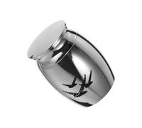 GANAZONO Urna de Acero Inoxidable para Cenizas de Mascota Caja Conmemorativa con Sellado Hermético Almacenamiento Seguro para Huesos Decoración para Salón o Dormitorio