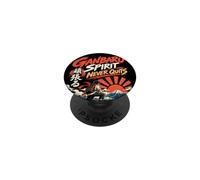 Ganbaru Spirit Nunca abandona la ética de Trabajo de la Cultura de molienda Japonesa PopSockets PopGrip Adhesivo