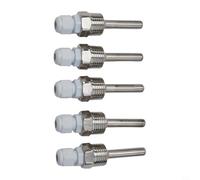 GANCEI 4 piezas de acero inoxidable Thermowell G rosca de 1/2 pulgada para sensor de temperatura, para bolsillo de manga de inmersión, para sistemas de refrigeración de calefacción (8 x 50 mm)