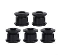 GANCEI 5 pernos de cadena individuales 7075 aleación de aluminio ligeros tornillos de rueda de cadena CNC tuerca anodizada 65 mm perno 95 mm para bicicleta de carretera de montaña rojo (negro)