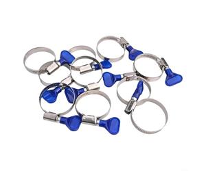 GANCEI Abrazaderas ajustables de acero inoxidable para manguera de 25 a 40 mm, 10 unidades de abrazaderas de ala resistentes para equipos de piscina, lavadora, coche y líneas de gas