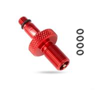 GANCEI Adaptador de válvula de aire de alta presión para amortiguador de horquilla MTB, conector de bomba de rosca interna M5 de aleación de aluminio, sello hermético, 300 PSI máximo, parte roja de