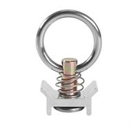 GANCEI Anclaje en L de aleación de aluminio con anillo de liberación rápida, pasador de resorte de perno único de 35 cm para RV, remolque, seguridad de carga de caravana (anillo de tracción plateado)