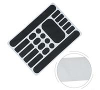 GANCEI Anti-Scratch Bicycle Frame Stickers Carbon Pattern PVC Protection Film Chain Guard Decals For Down Tube Fork Repair Black Transparent Oval Round Shapes Set (negro)