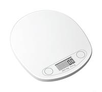 GANCEI Báscula de alta precisión de 5 kg, sensor preciso de peso de alimentos, botón de tara, unidades conmutables g oz, cuerpo blanco compacto delgado para hornear en casa (escala de 3 kg)