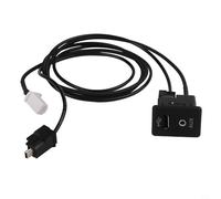 GANCEI Cable de interfaz de audio AUX de 8 pines para Nissan 370Z Altima Frontier Rogue para KICKS para NV Xterra Stereo Adapter Socket 28023-4BA0B, color negro