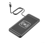 GANCEI Cargador de coche inalámbrico Cuttable de 1 m para teléfonos inteligentes, carga rápida de 15 W, ajuste ajustable, acabado negro mate, fácil instalación, uso sobre la marcha (USB)