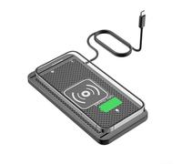 GANCEI Cargador de coche inalámbrico Cuttable de 1 m para teléfonos inteligentes, carga rápida de 15 W, ajuste ajustable, acabado negro mate, fácil instalación, uso sobre la marcha (tipo C)