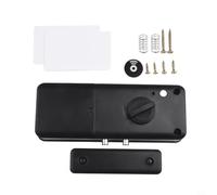 GANCEI Cerradura invisible inteligente para puerta de madera, entrada sin llave con tarjeta y control por aplicación TUYA, bloqueo automático de hasta 60 mm de grosor, color negro para oficina en casa