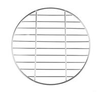 GANCEI Cesta de parrilla de acero inoxidable con diseño de red redonda resistente al óxido, se limpia rápidamente, para acampar al aire libre, senderismo, picnic, fiesta en el jardín (30 cm)