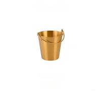 GANCEI Cubo de hielo de acero inoxidable, contenedor de aperitivos 304 para papas fritas y pollo frito, herramienta de barra apilable para fiesta (0.7 L)