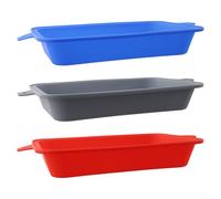 GANCEI Forros de silicona para parrillas Weber, paquete de 3, reutilizables, para recolección de grasa para barbacoa, resistentes al calor, 8.6 x 6 x 1.57 pulgadas, multicolor