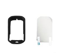 GANCEI Funda de silicona suave y película de pantalla HD para Bryton Rider 320 420, funda protectora anticaídas para ordenador GPS de ciclismo, color negro