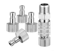 GANCEI Juego de desconexión rápida de aerógrafo de 5 piezas con válvula, kit adaptador de acoplador macho de metal para hacer modelos, pintura automotriz