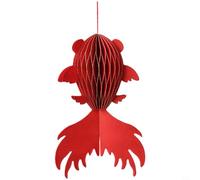 GANCEI Linterna de papel de Año Nuevo chino con origami Koi Fish y Dios de la riqueza Decoración colgante para patio festivo o exhibición del hogar (pez-grande)