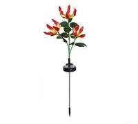 GANCEI Luz solar del jardín del lirio de la llama, lámpara LED de la estaca de 70cm con efecto parpadeante, decoración al aire libre plástica resistente a la intemperie para el patio, césped, camino
