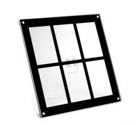 GANCEI Marco de fotos acrílico magnético de 2 x 3 pulgadas con diseño transparente de doble cara para escritorio, estante o refrigerador en decoración del hogar u oficina (es negro)