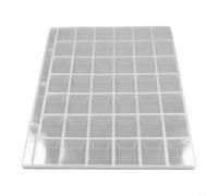 GANCEI Monederos de plástico de 10 hojas, 42 soportes de bolsillo, almacenamiento de PVC transparente para páginas para álbumes de colección, colección de monedas