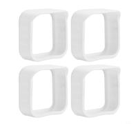 GANCEI Paquete de 4 fundas protectoras de silicona para cámara, funda resistente a la intemperie para timbre NewBlink, blanco y negro, uso en jardín al aire libre (blanco)
