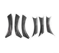 GANCEI Para BMW Serie 3 E90 E91 Cubierta de manija de agarre para panel de puerta, borde de reposabrazos de textura de fibra de carbono, decoración interior protectora 318 320 325, estilo de coche