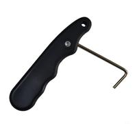 GANCEI Protectores de patines de hielo y llaves de pico, extractor de cordones plegable de acero inoxidable para patinadores que requieren cordones eficientes (gancho para zapatos negro)