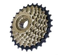 GANCEI Rueda libre de acero de 7 velocidades para bicicleta, repuesto de casete 14-28T para ciclismo, color plateado, negro, ligero, dientes de engranaje, huecos uniformes, estándar de 113 mm de