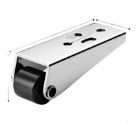 GANCEI Ruedas de nailon para puerta corredera con diseño de reducción de ruido para soporte de muebles, rueda de polea silenciosa para fijación de gabinetes y cajones, color negro, 69 cm, paquete de 2