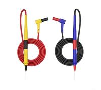 GANCEI Sondas de multímetro con cables de cobre puro, aislamiento de silicona, conector de ángulo recto de 4 mm, para medidores de prueba digitales y analógicos, reparación de electrónica