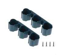 GANCEI Soporte de base de batería, soporte de pared para baterías de herramientas Bosch, 2 soportes de almacenamiento con tornillos, organizador de ahorro de espacio (azul)