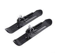 GANCEI Tabla de trineo de nieve para silla de ruedas, bicicleta, scooter, placa de esquí de polipropileno compatible con ruedas de 15-30 cm de diámetro, 6 cm de ancho, uso multiterreno, negro