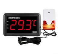 GANCEI Termómetro digital con sonda, pantalla LED grande, impermeable, rango de -50 °C a 500 °C, alarma audible y visual, para acuicultura (A)
