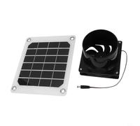GANCEI Ventilador de escape solar portátil de 20 W para casa de perro y ventilación de pollo con red protectora fuera de la circulación de aire para hogares de mascotas
