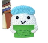 Ganchillo de pelota de golf positivo, inspiración, regalos de alegría para mujeres, amigos, papá, colega, , mamá en el día de la madre, cumpleaños, simpáticos compañeros de apoyo de ganchillo c